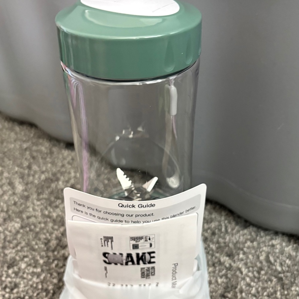 Green-Lid Personal Blender Bottle